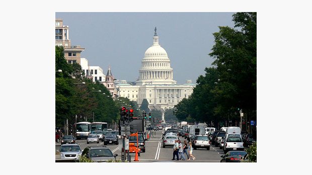 Penssylvania Avenue a Kongres ve Washingtonu