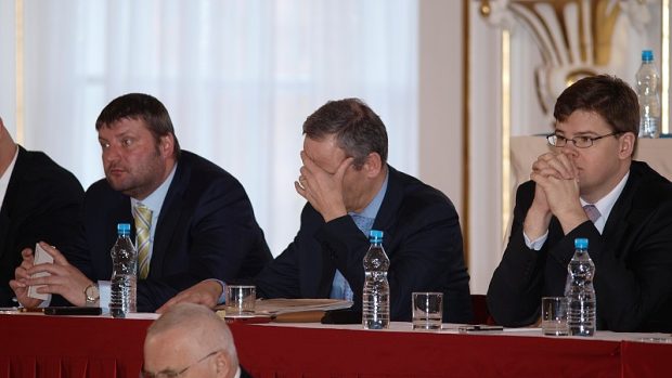 Aleš Řebíček (ODS), Václav Klaus, Cyril Svoboda (KDU - ČSL), Jiří Pospíšil (ODS)