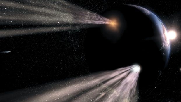 Srážka Země s úlomky komety