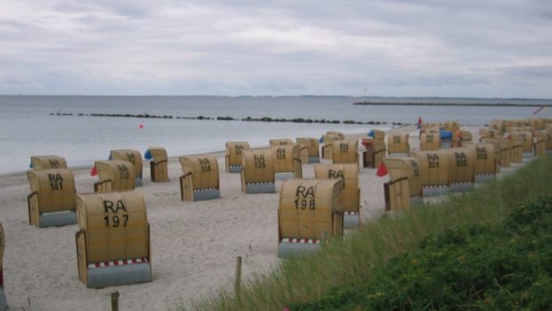 Opuštěná pláž Baltského moře
