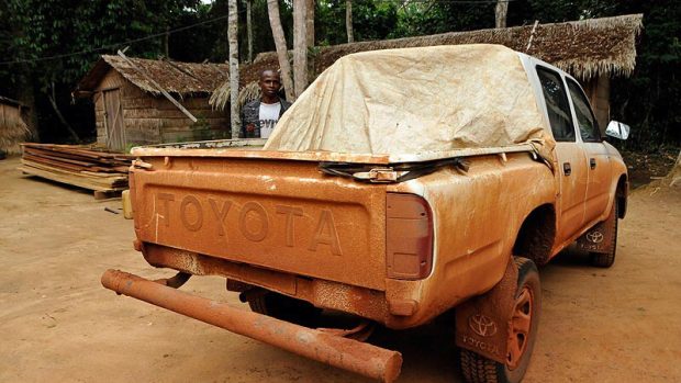 We left Bangui in a white Toyota Hilux...