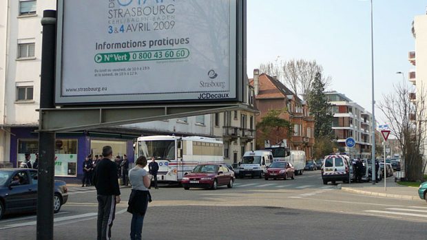 Policie v ulicích Štrasburku