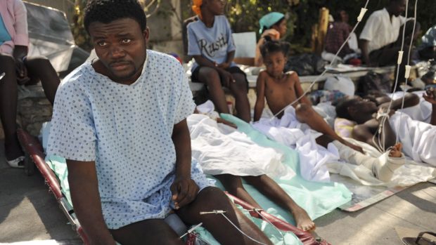 Zranění po zemětřesení na Haiti