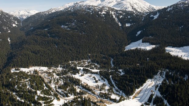 Olympijské dějiště skoků na lyžích a severské kombinace.