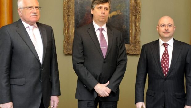 Václav Klaus, Jan Fischer a Martin Barták