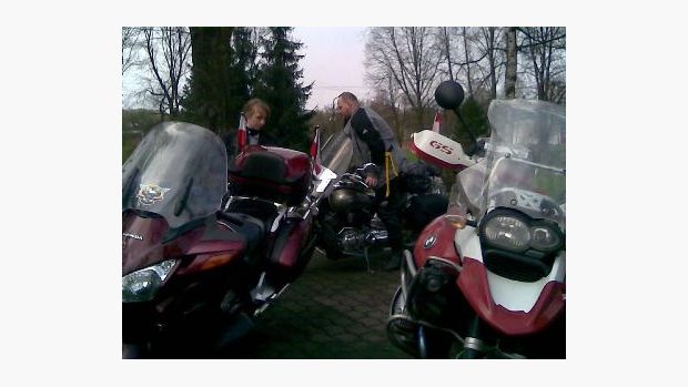 Polští motorkáři ve Stonavě