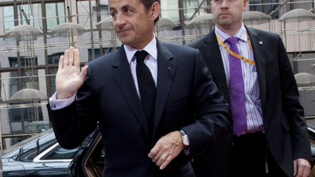Summit eurozóny v Bruselu. Francouzský prezident Nicolas Sarkozy