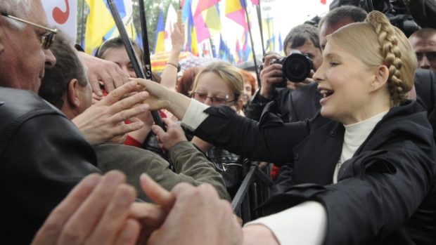 Julija Tymošenková se svými příznivci