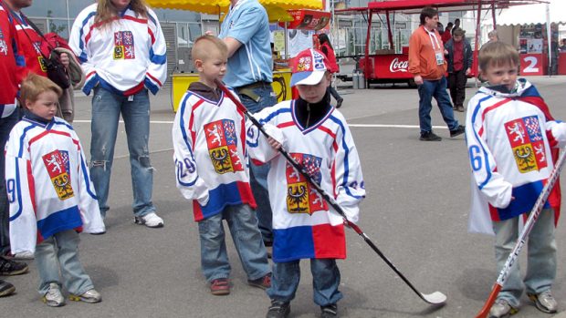Malí fanoušci české hokejové reprezentace