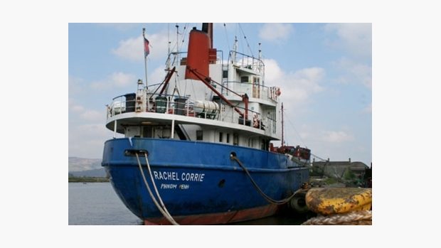 Loď Rachel Corrie mířící ke břehům Gazy
