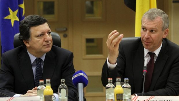 Předseda Evropské komise José Barroso a belgický premiér Yves Leterme