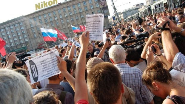 Demonstrace opozice v Moskvě