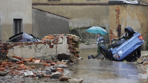 Povodeň v Chrastavě na Liberecku způsobila rozsáhlé materiální škody