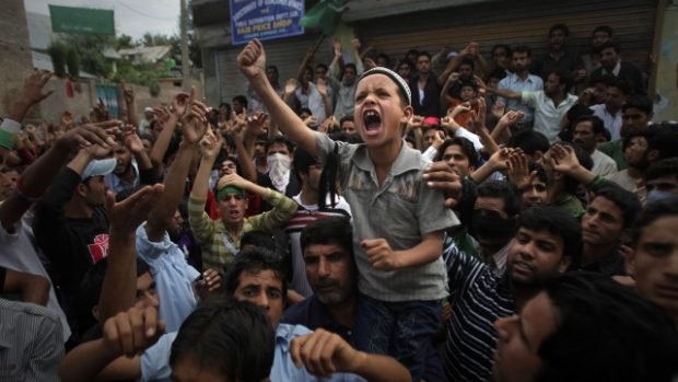 Muslimové v Kašmíru protestují proti indické nadvládě