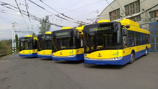 Čtyři nové trolejbusy v Teplicích