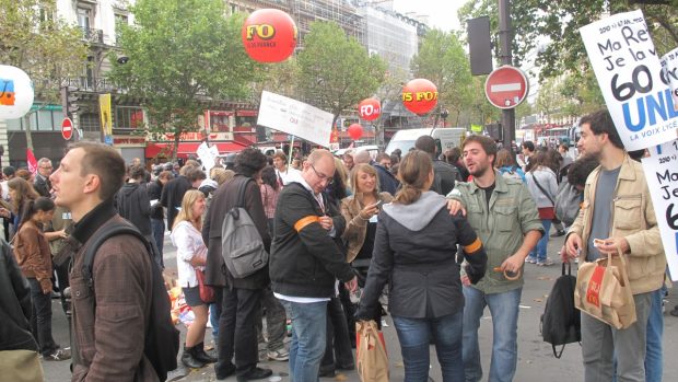 Protesty Francouzů v Paříži