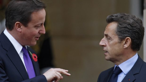 David Cameron a Nicolas Sarkozy
