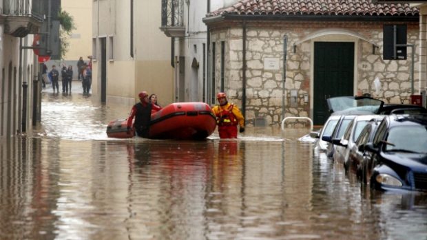 Italská Vicenza je pod vodou
