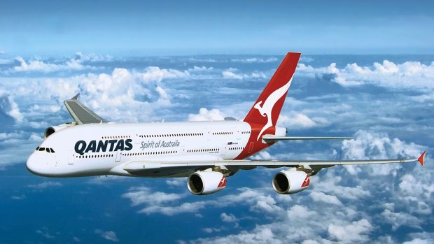 Airbus A380 v barvách společnosti Qantas