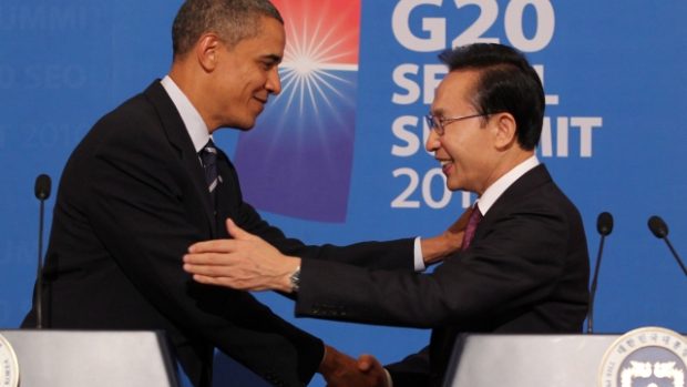 Obama a Lee Myung-bak