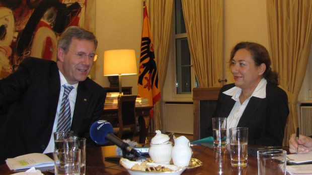 německý prezident Christian Wulff a Klára Stejskalová