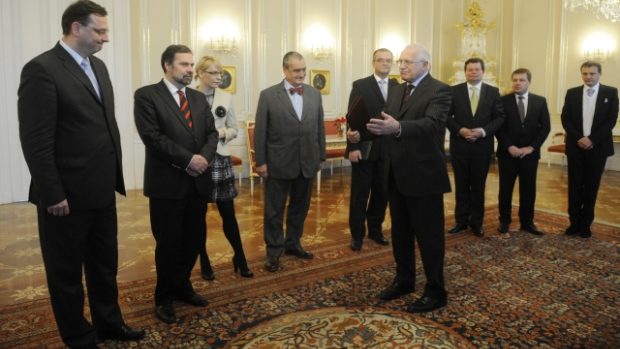 Prezident Václav Klaus přijal na Pražském hradě zástupce vládních stran