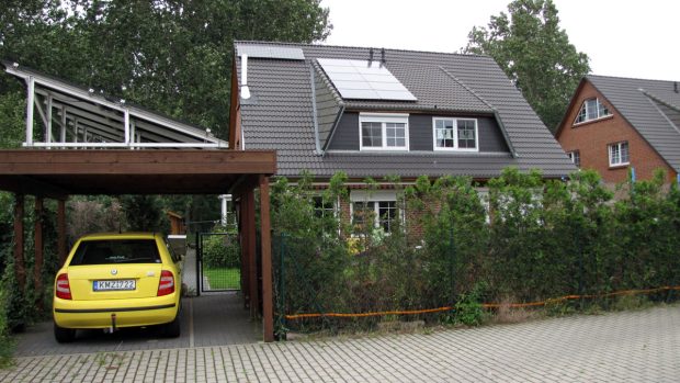 Solární panely na domě Ericha Kirschbauma