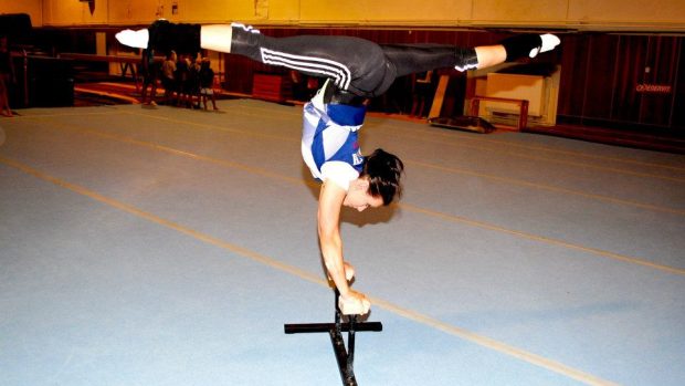 Gymnastka Kristýna Pálešová při tréninku