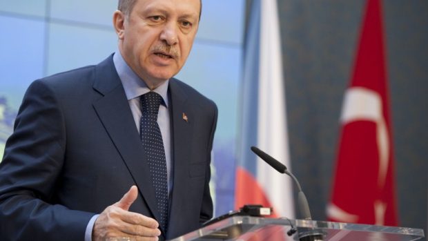 Turecký premiér Recep Tayyip Erdogan na návštěvě v Česku