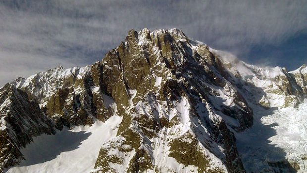 Pohled na vrcholek Mont Blancu