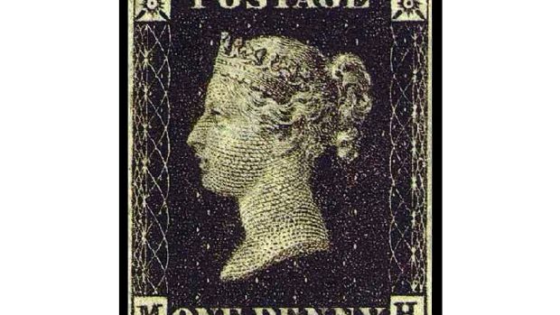 Světově první známka - Penny Black, Velká Británie, 1840