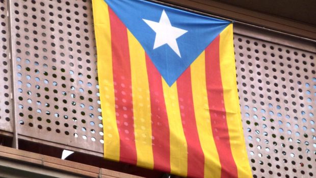 Katalánsko, katalánská separatistická vlajka (ilustrační foto)
