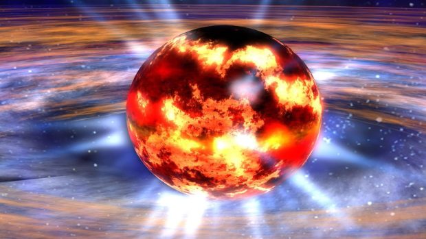 Jádro hvězdy se při výbuchu supernovy zhroutí do neutronové hvězdy
