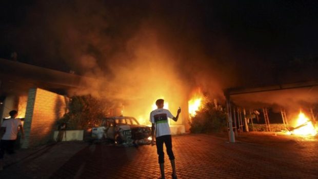 Americký konzulát v libyjském Benghází po útoku z 11. září 2012 (archivní foto)