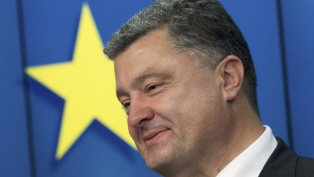 Prezident Ukrajiny Petro Porošenko na jednání Evropské rady v Bruselu