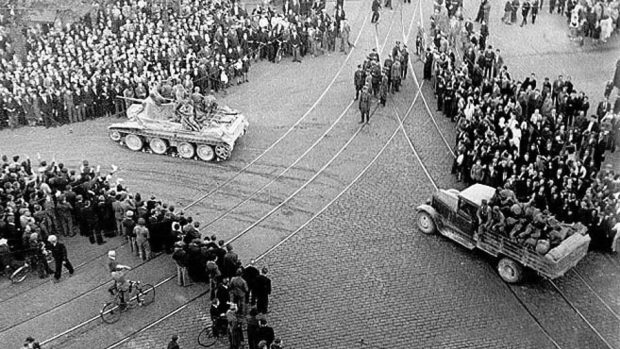 Sovětská armáda v roce 1940 obsadila lotyšskou Rigu