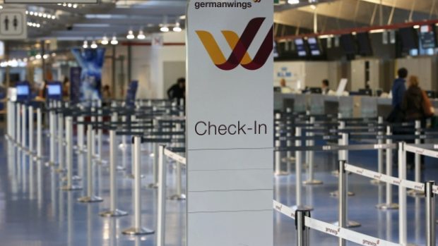 Odbavovací přepážky Germanwings na několik hodin osiřely