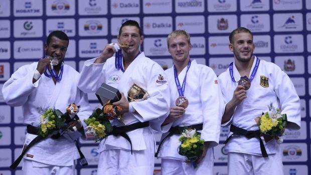 Český judista Lukáš Krpálek ze zlatou medailí na mistrovství světa v Čeljabinsku