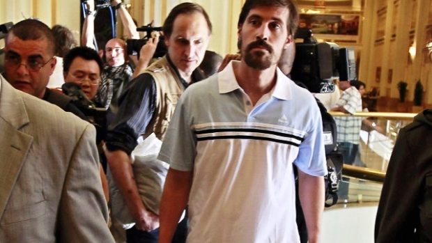 Novinář James Foley na archivním snímku po návratu z Libye v roce 2011