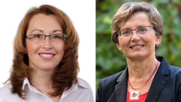 Senátorkou v Praze 10 bude buď místostarostka Ivana Cabrnochová ze Strany zelených (vlevo), nebo lékařka Jana Dušková (za ANO)