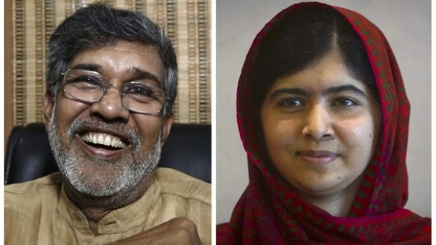 Letošní Nobelovu cenu za mír získali Kailash Satjarthi a Malalaj Júsufzaiová