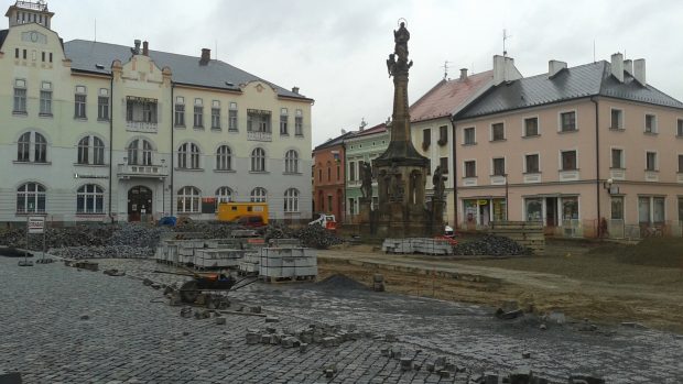 Opravy náměstí v Litovli