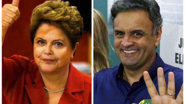 Kandidáti na brazilského prezidenta – Dilma Rousseffová a Aécio Neves