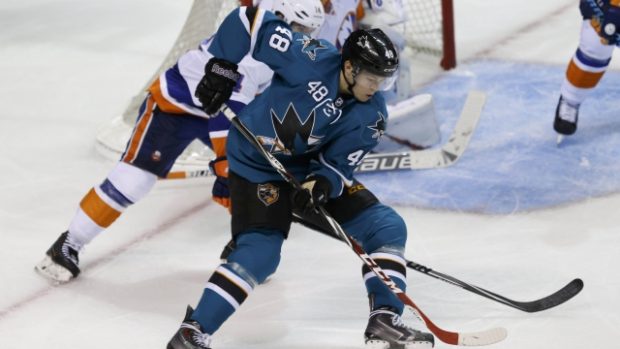 Střelecké trápení Tomáš Hertl ukončil v sobotním zápase s New York Islanders