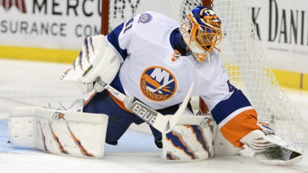 Jaroslav Halák odchytal za Islanders v této sezoně NHL 15 zápasů