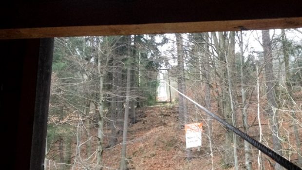 Nákladní lanovka na chatu Bumbálka u Špindlerova Mlýna, kde loni došlo k tragické nehodě