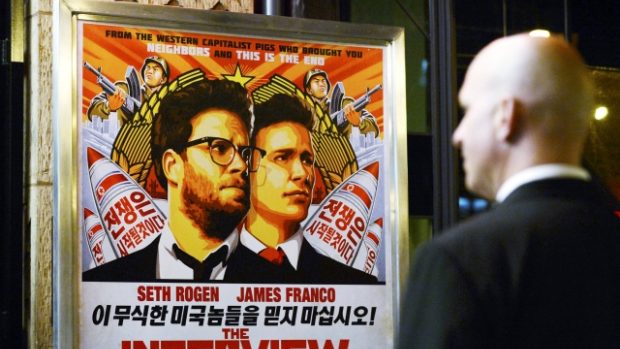 Plakát k filmu The Interview, komedii, která paroduje severokorejský režim