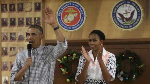 Americký prezident Barack Obama se svojí ženou Michelle