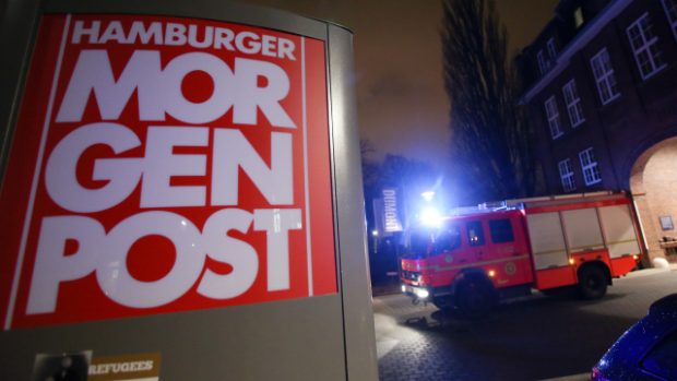 Na redakci deníku Hamburger Morgen Post zaútočili žháři