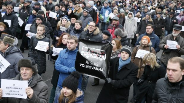 Pochod míru v ukrajinském Kyjevu